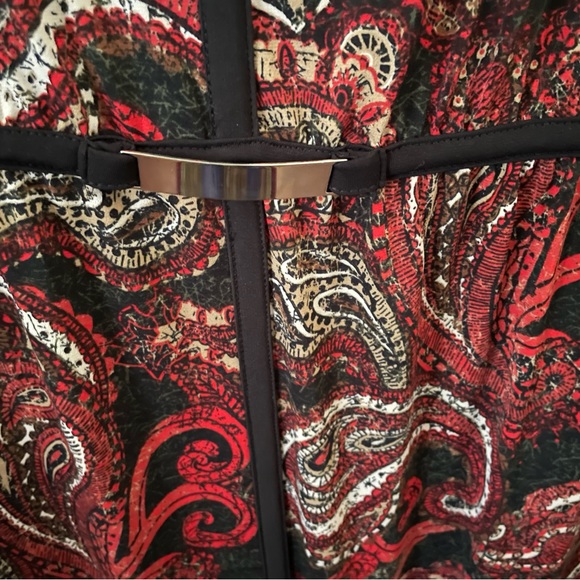 Catherine’s Plus 3X Black and Rust Short Sleeved Long Dress, EUC - Picture 4 of 6